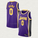 Maglia Kyle Kuzma NO 0 Los Angeles Lakers Statement 2020-21 Viola