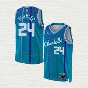 Maglia Mason Plumlee NO 24 Charlotte Hornets Citta 2021-22 Blu