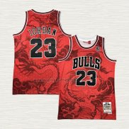Maglia Michael Jordan NO 23 Chicago Bulls Throwback Asian Heritage 1997-98 Rosso