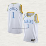 Maglia NO 1 Los Angeles Lakers Classic 2022-23 Bianco D'Angelo Russell