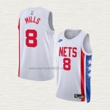 Maglia Patty Mills NO 8 Brooklyn Nets Classic 2022-23 Bianco