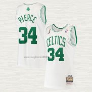 Maglia Paul Pierce NO 34 Boston Celtics Mitchell & Ness 2007-08 Bianco