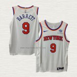 Maglia RJ Barrett NO 9 New York Knicks Association Autentico Bianco