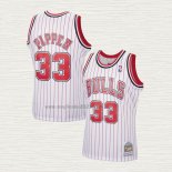 Maglia Scottie Pippen NO 33 Chicago Bulls Hardwood Classics Reload Bianco