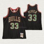 Maglia Scottie Pippen NO 33 Chicago Bulls Mitchell & Ness 1997-98 Verde Nero