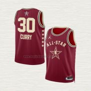 Maglia Stephen Curry NO 30 Bambino Golden State Warriors All Star 2024 Rosso
