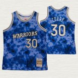 Maglia Stephen Curry NO 30 Golden State Warriors Galaxy Blu