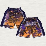 Pantaloncini Los Angeles Lakers Mitchell & Ness Just Don Lunar New Year Giallo