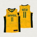 Maglia Anderson Varejao NO 11 Brasile 2019 FIBA Basketball World Cup Giallo