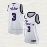 Maglia Anthony Davis NO 3 Los Angeles Lakers Citta 2022-23 Bianco