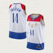 Maglia Brandon Ingram NO 14 New Orleans Pelicans Citta 2020-21 Bianco