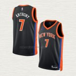 Maglia Carmelo Anthony NO 7 New York Knicks Citta 2022-23 Nero