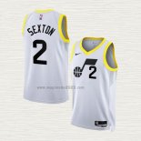 Maglia Collin Sexton NO 2 Utah Jazz Association 2022-23 Bianco