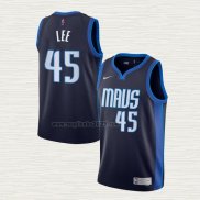 Maglia Courtney Lee NO 45 Dallas Mavericks Earned 2020-21 Blu