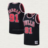 Maglia Dennis Rodman NO 91 Chicago Bulls Mitchell & Ness Nero