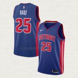 Maglia Derrick Rose NO 25 Detroit Pistons Icon 2018-19 Blu