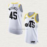 Maglia Donovan Mitchell NO 45 Utah Jazz Association Autentico 2022-23 Bianco