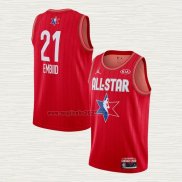 Maglia Joel Embiid NO 21 Philadelphia 76ers All Star 2020 Rosso