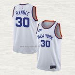 Maglia Julius Randle NO 30 New York Knicks 75th Anniversary Bianco