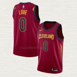 Maglia Kevin Love NO 0 Cleveland Cavaliers Icon 2018 Rosso