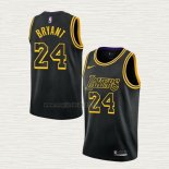 Maglia Kobe Bryant NO 24 Los Angeles Lakers Citta 2017-18 Nero