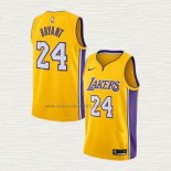 Maglia Kobe Bryant NO 24 Los Angeles Lakers Icon 2017-2018 Giallo