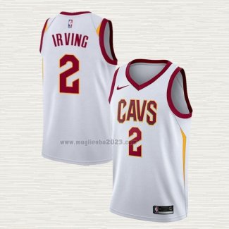 Maglia Kyrie Irving NO 2 Cleveland Cavaliers Association 2017-18 Bianco