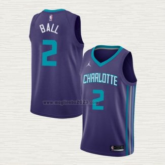 Maglia LaMelo Ball NO 2 Charlotte Hornets Statement 2020-21 Viola