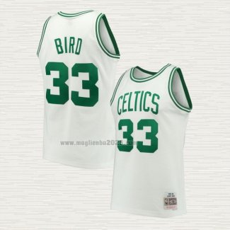 Maglia Larry Bird NO 33 Boston Celtics Mitchell & Ness 1985-86 Bianco