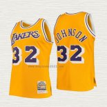 Maglia Magic Johnson NO 32 Bambino Los Angeles Lakers Mitchell & Ness 1984-85 Giallo