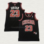 Maglia Michael Jordan NO 23 Chicago Bulls Throwback Nero3