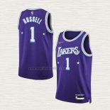 Maglia NO 1 Los Angeles Lakers Citta 2021-22 Viola D'Angelo Russell