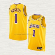 Maglia NO 1 Los Angeles Lakers Icon Giallo D'Angelo Russell