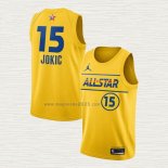 Maglia Nikola Jokic NO 15 Denver Nuggets All Star 2021 Or