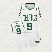 Maglia Rajon Rondo NO 9 Boston Celtics Bianco