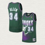 Maglia Ray Allen NO 34 Milwaukee Bucks Mitchell & Ness 1996-97 Verde