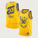 Maglia Stephen Curry NO 30 Golden State Warriors Mitchell & Ness 2019-20 Giallo