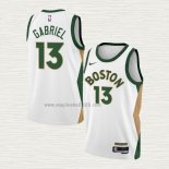 Maglia Wenyen Gabriel NO 13 Boston Celtics Citta 2023-24 Bianco
