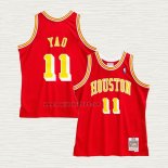 Maglia Yao Ming NO 11 Houston Rockets Hardwood Classics Throwback Rosso