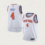 Maglia Derrick Rose NO 4 Bambino New York Knicks Association Bianco