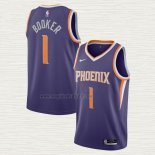 Maglia Devin Booker NO 1 Phoenix Suns Icon 2020-21 Viola