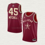 Maglia Donovan Mitchell NO 45 Cleveland Cavaliers All Star 2024 Rosso