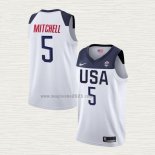 Maglia Donovan Mitchell USA 2019 FIBA Basketball World Cup Bianco