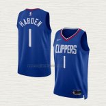 Maglia James Harden NO 1 Los Angeles Clippers Icon Blu