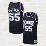 Maglia Jason Williams NO 55 Sacramento Kings Mitchell & Ness 2001-02 Nero