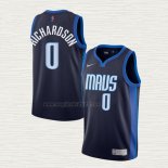Maglia Josh Richardson NO 0 Dallas Mavericks Earned 2020-21 Blu