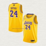 Maglia Kobe Bryant NO 24 Los Angeles Lakers Icon 2018-19 Giallo 2