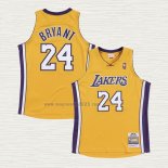 Maglia Kobe Bryant NO 24 Los Angeles Lakers Mitchell & Ness Giallo