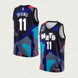 Maglia Kyrie Irving NO 11 Brooklyn Nets Citta 2023-24 Nero