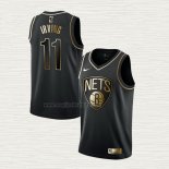 Maglia Kyrie Irving NO 11 Brooklyn Nets Golden Edition Nero